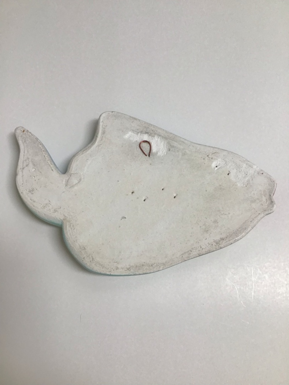 Miller Studio Chalkware Fish Bath Wall Decor Blue Green Red Lips 1960s Vintage - Picture 14 of 16